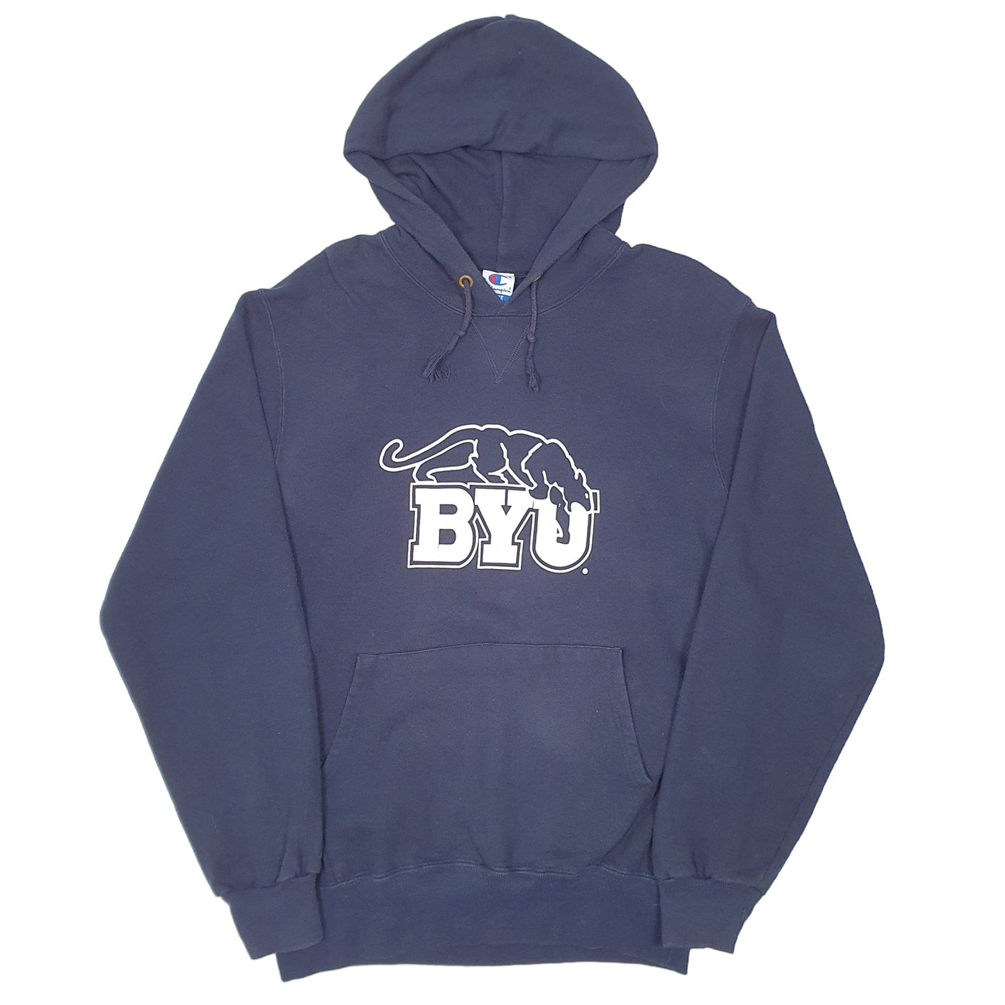 Mens Navy Champion BYU Birmingham Young University Cougars Hoodie Jumper