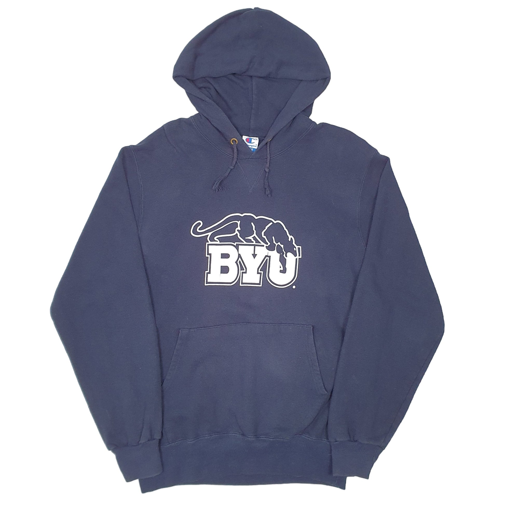 Mens Navy Champion BYU Birmingham Young University Cougars Hoodie Jumper