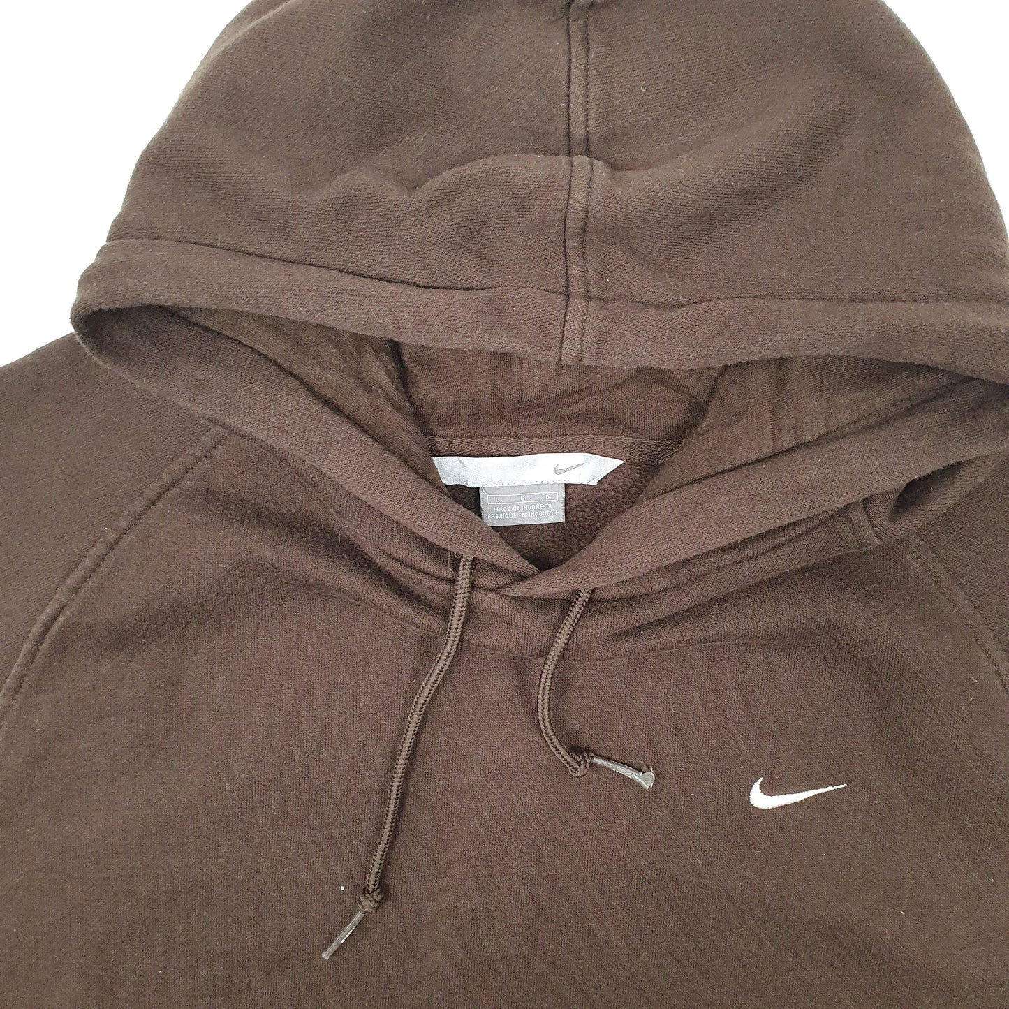 Mens Brown Nike Vintage 2000s Y2K Hoodie Jumper