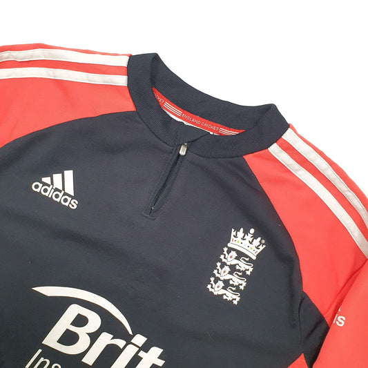 Adidas England Cricket Quarter Zip S Black