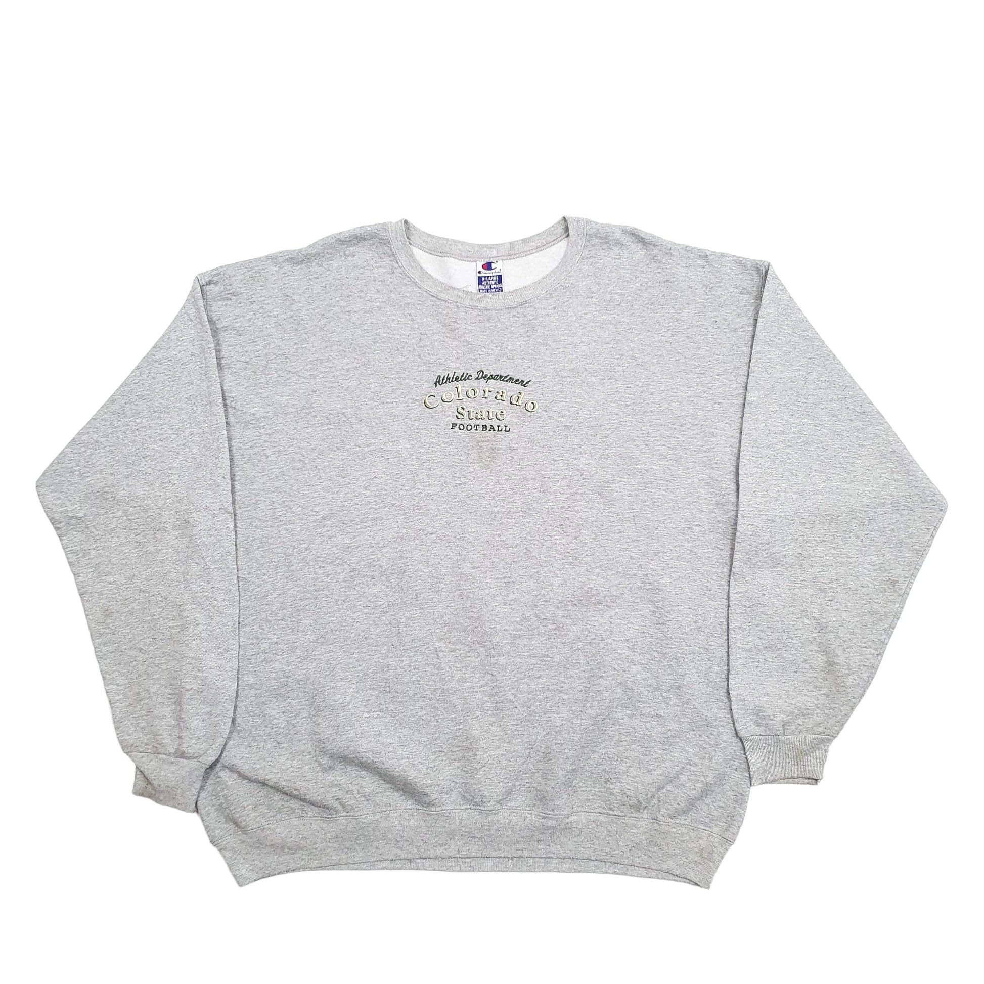 Mens Grey Champion USA College Colorado State Football Crewneck Jumper