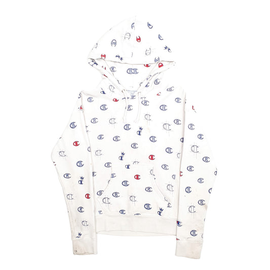 Womens White Champion  Hoodie Jumper