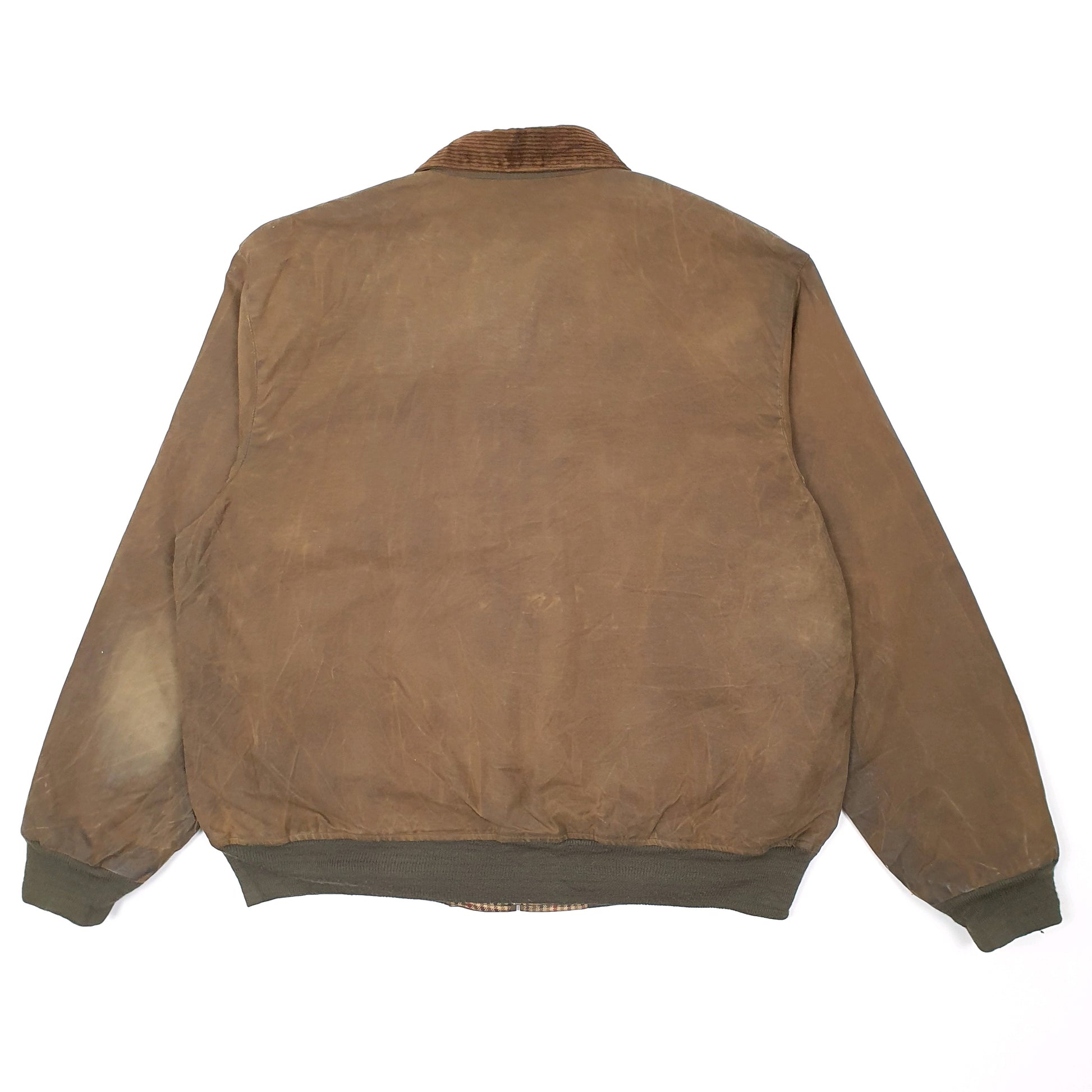 Mens Brown Polo Ralph Lauren Vintage Oil Lined Made in USA  Coat