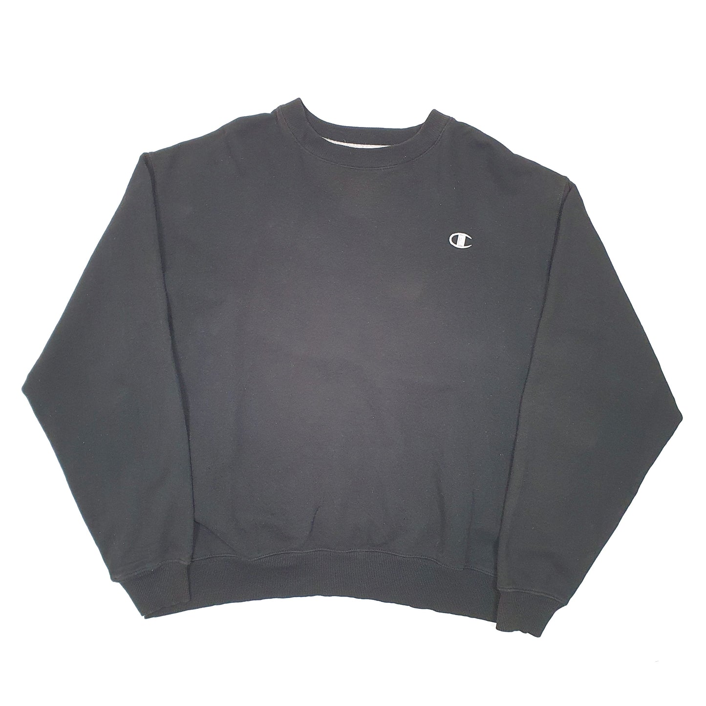 Mens Black Champion  Crewneck Jumper