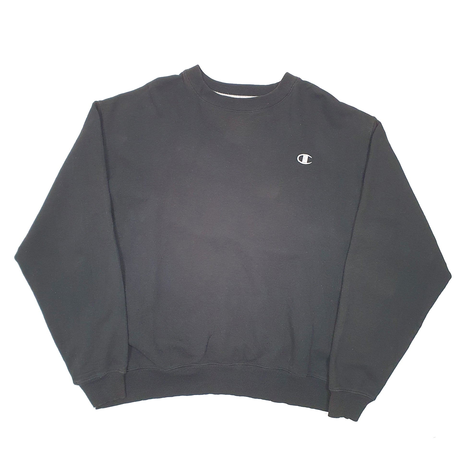 Mens Black Champion  Crewneck Jumper