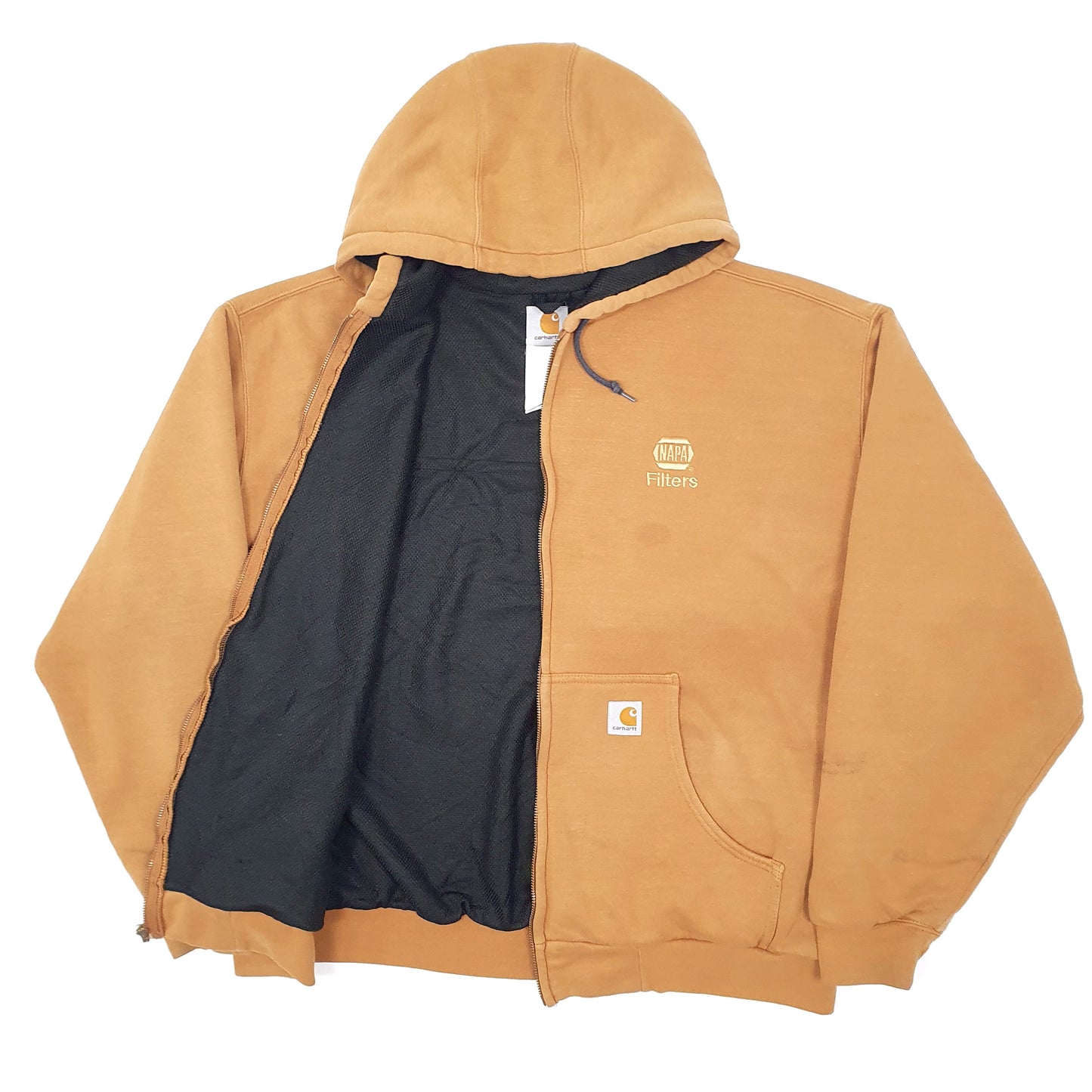 Mens Duck Carhartt Hoodie Thermal Lined Workwear Jacket Full Zip Jumper