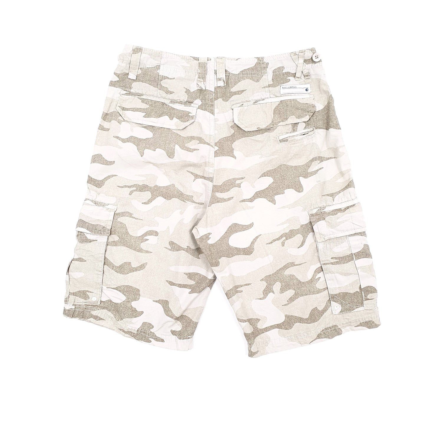 Billabong Camouflage Combat Beige Cargo Workwear Shorts W30