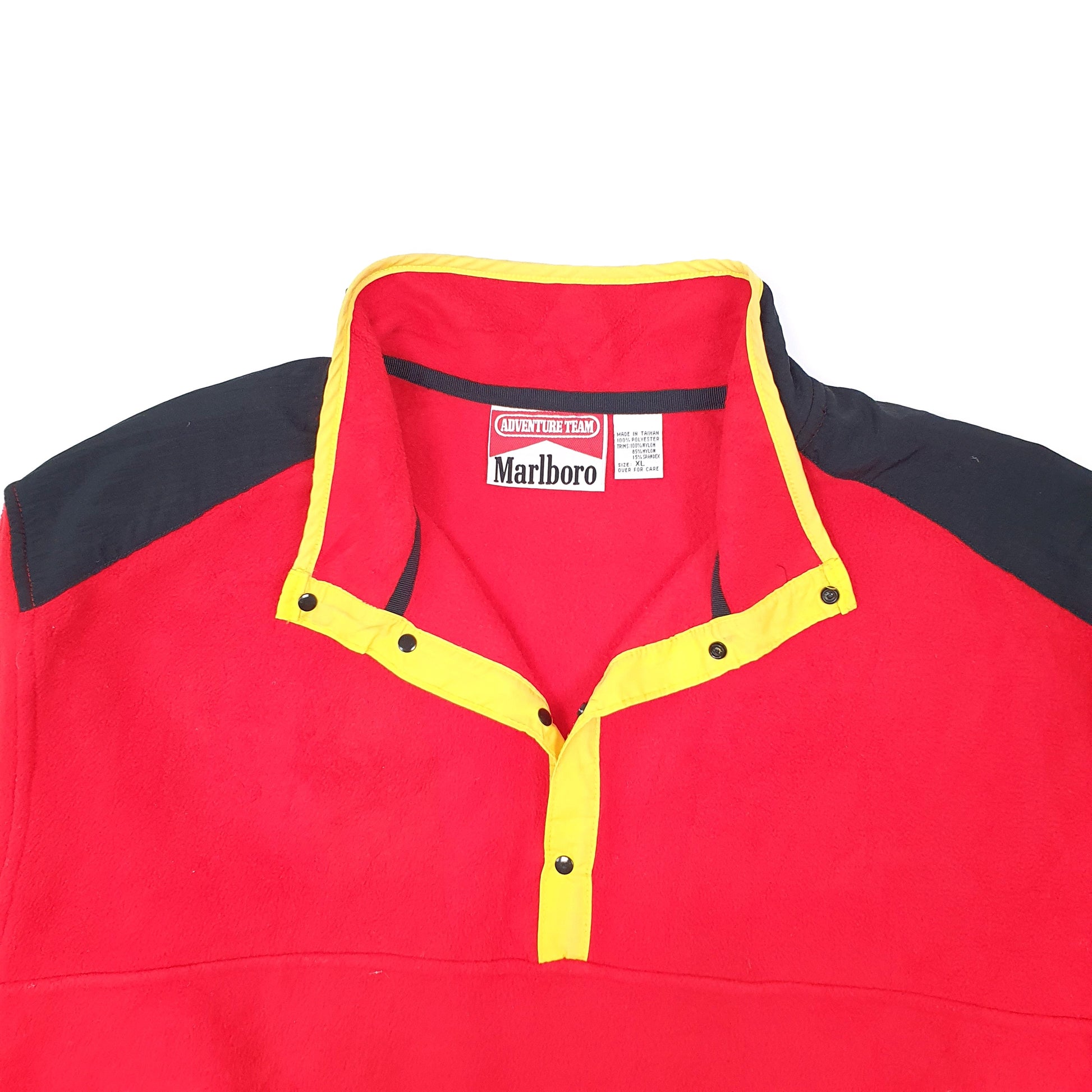 Mens Red Marlboro Adventure Team Quarter Zip Jumper