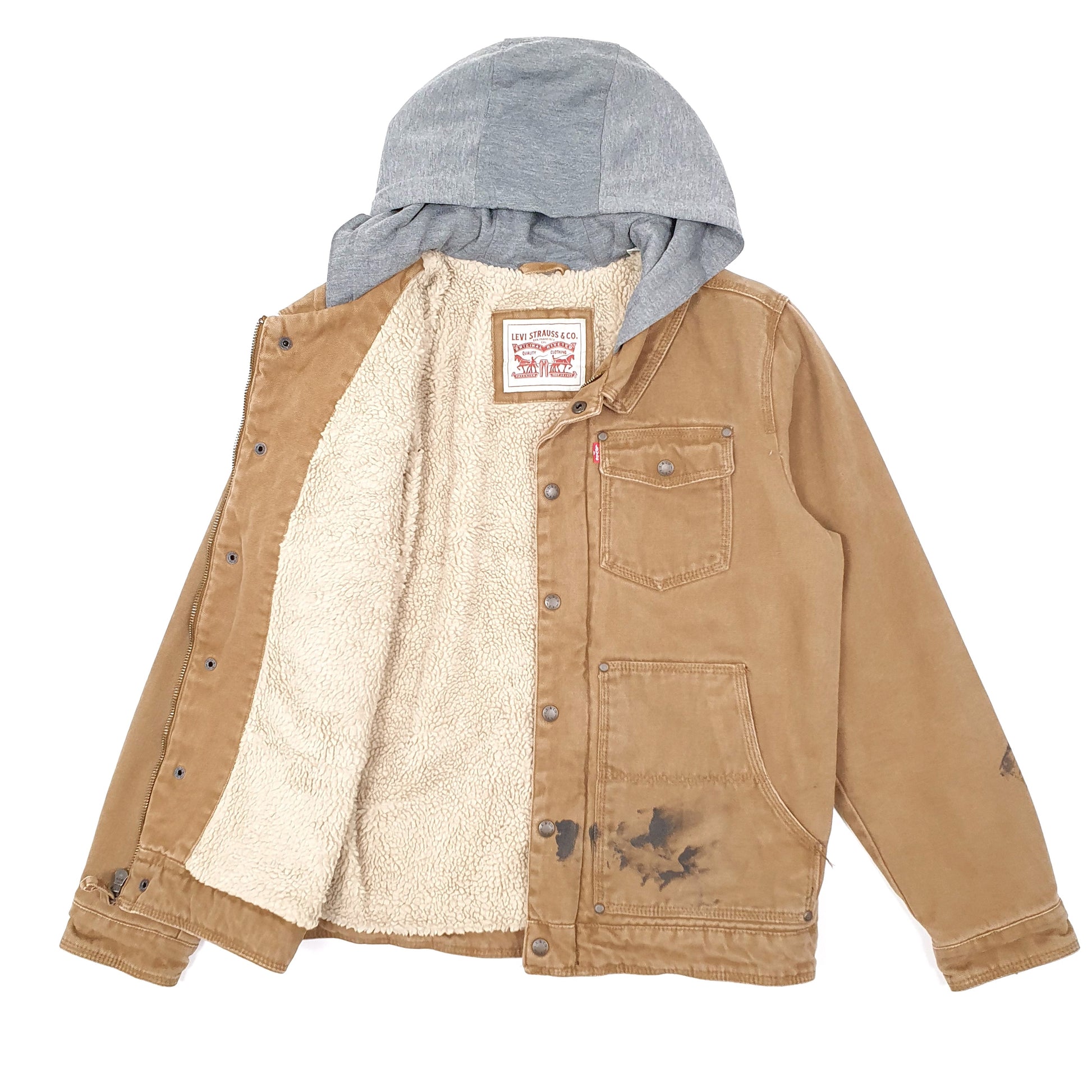Mens Duck Levis Workwear Hoodie Chore Coat Coat