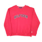 Mens Red Tommy Hilfiger Spellout Crewneck Jumper