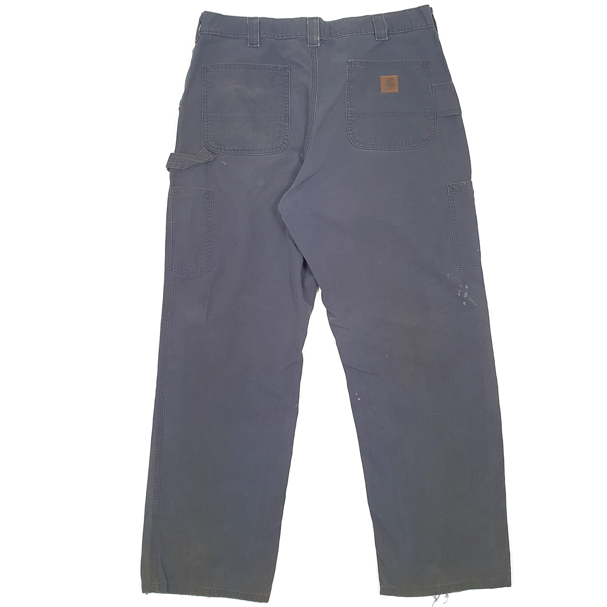 Mens Carhartt Navy Carpenter Trousers W36 L30 Navy