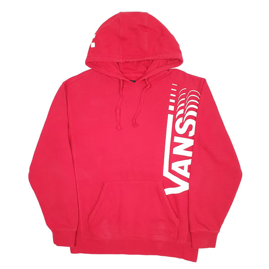 Mens Red Vans Skateboarding Hoodie Jumper