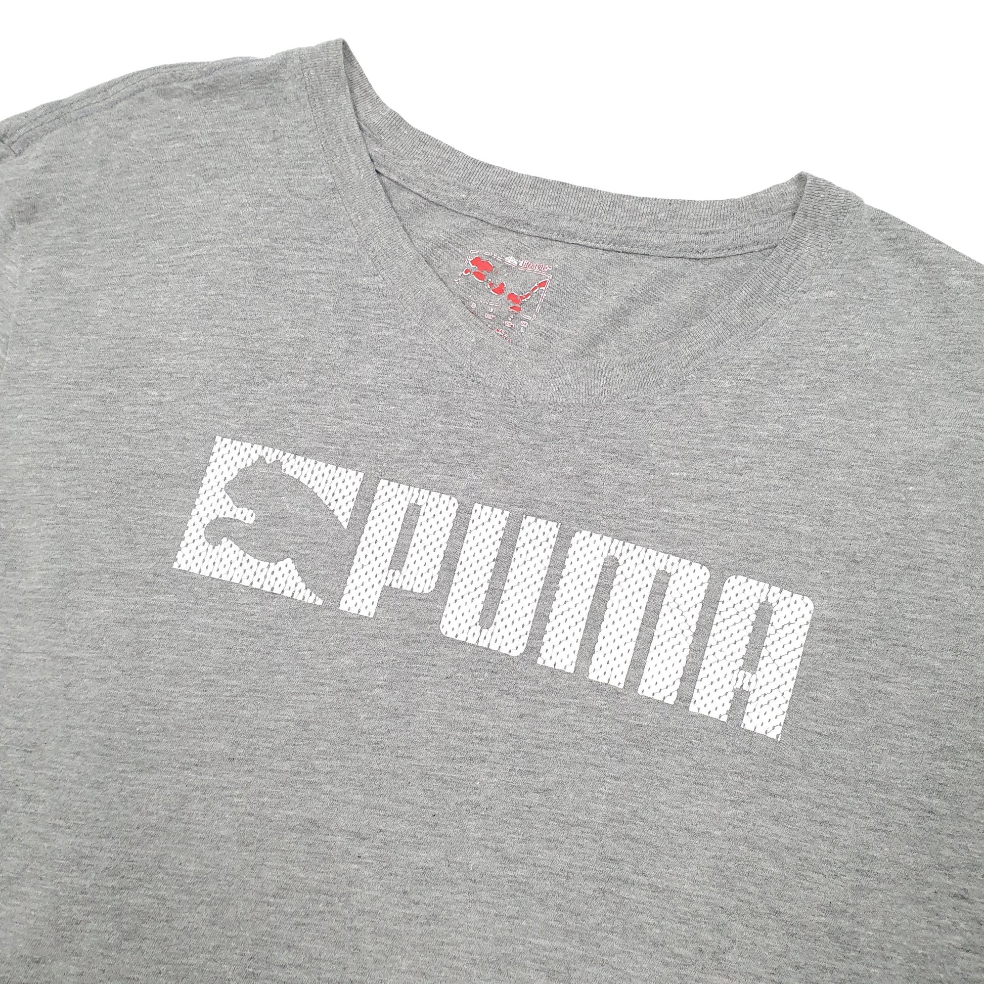 Puma Short Sleeve T Shirt Grey