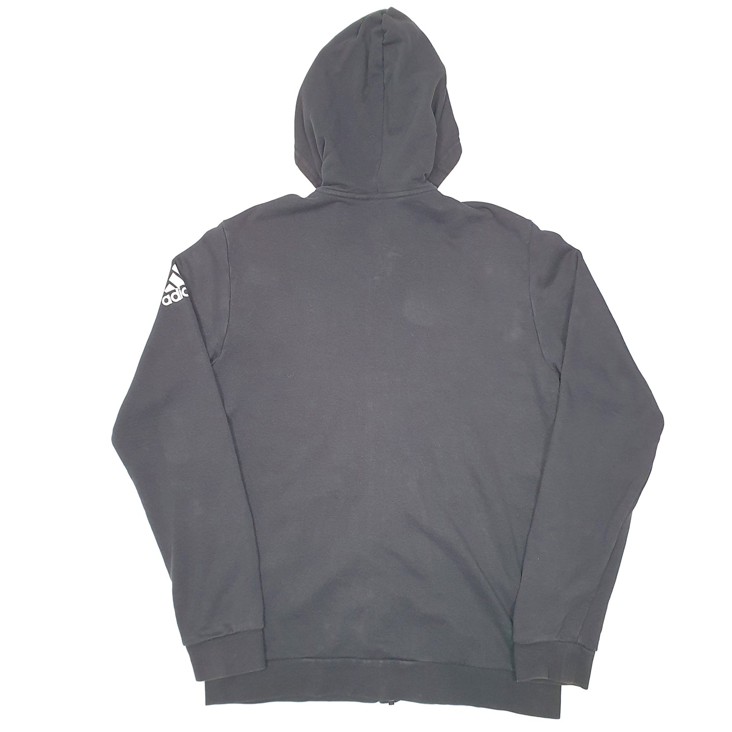 Mens Black Adidas Hoodie Full Zip Jumper