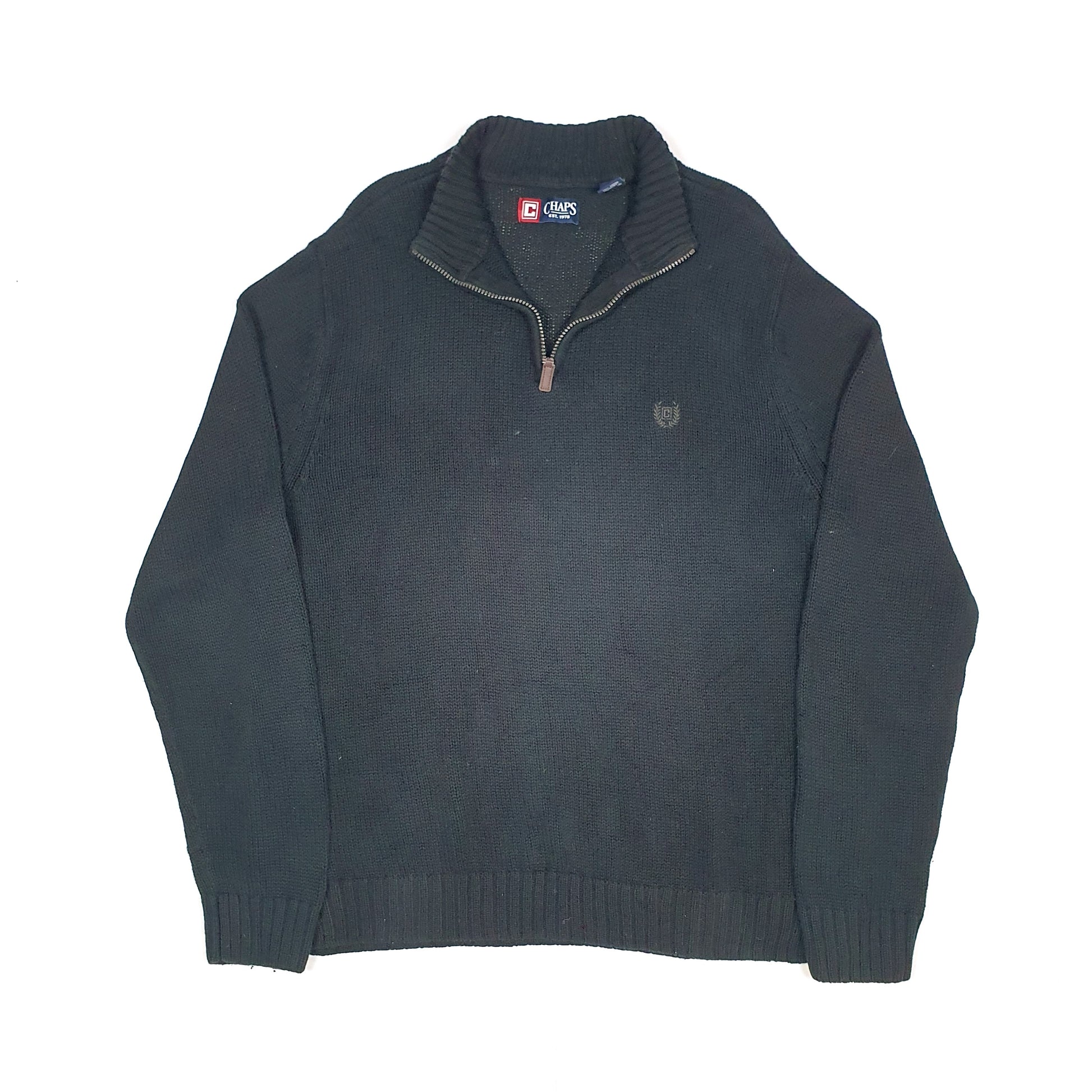 Black Chaps Quarter Zip Jumper