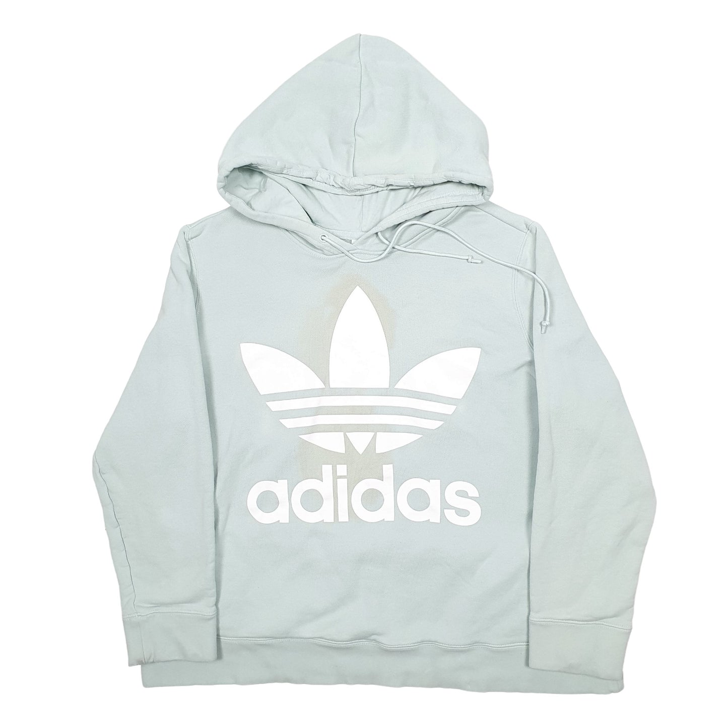 Mens Green Adidas Spellout Hoodie Jumper