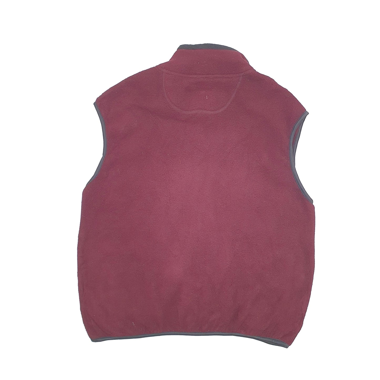 Champion Gilet body warmer sleeveless Quarter Zip fleece top Fleece L Burgundy