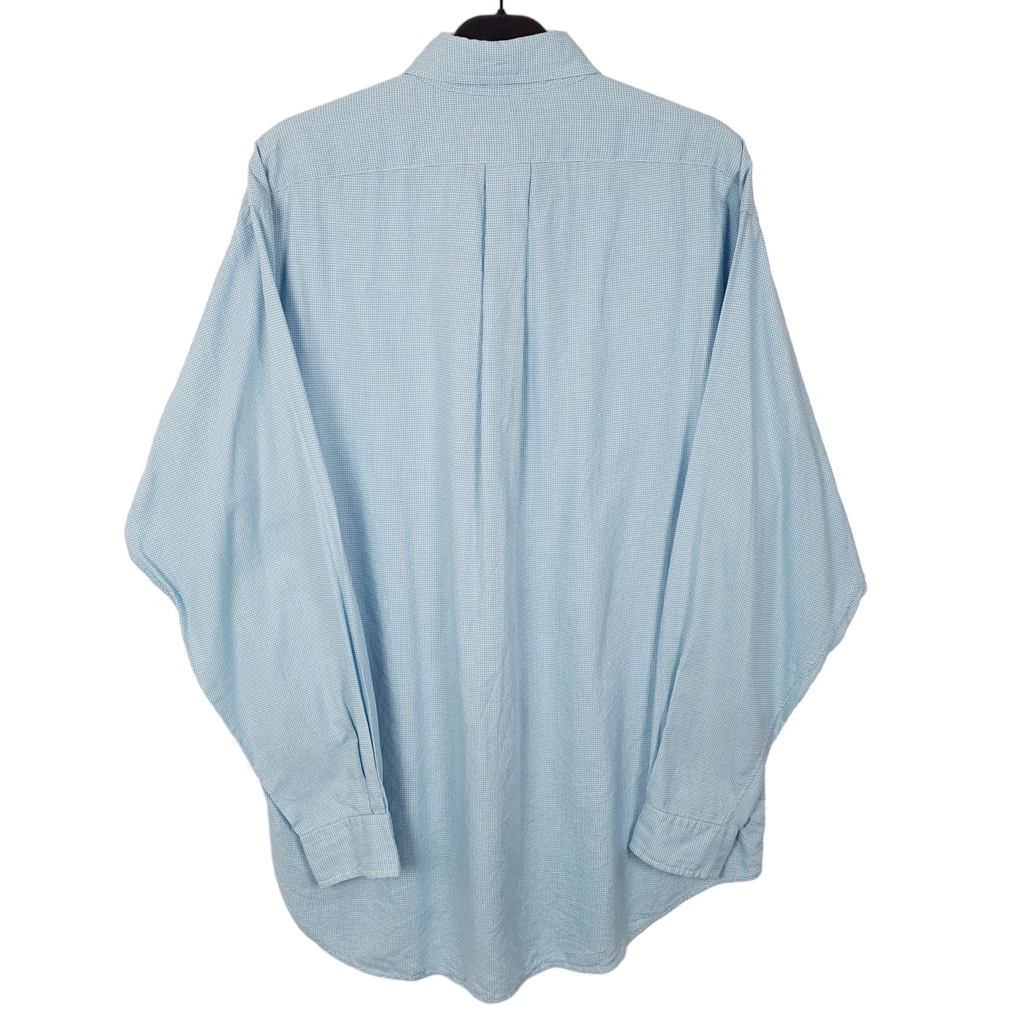 Mens Blue Ralph Lauren Houndstooth Long Sleeve Shirt