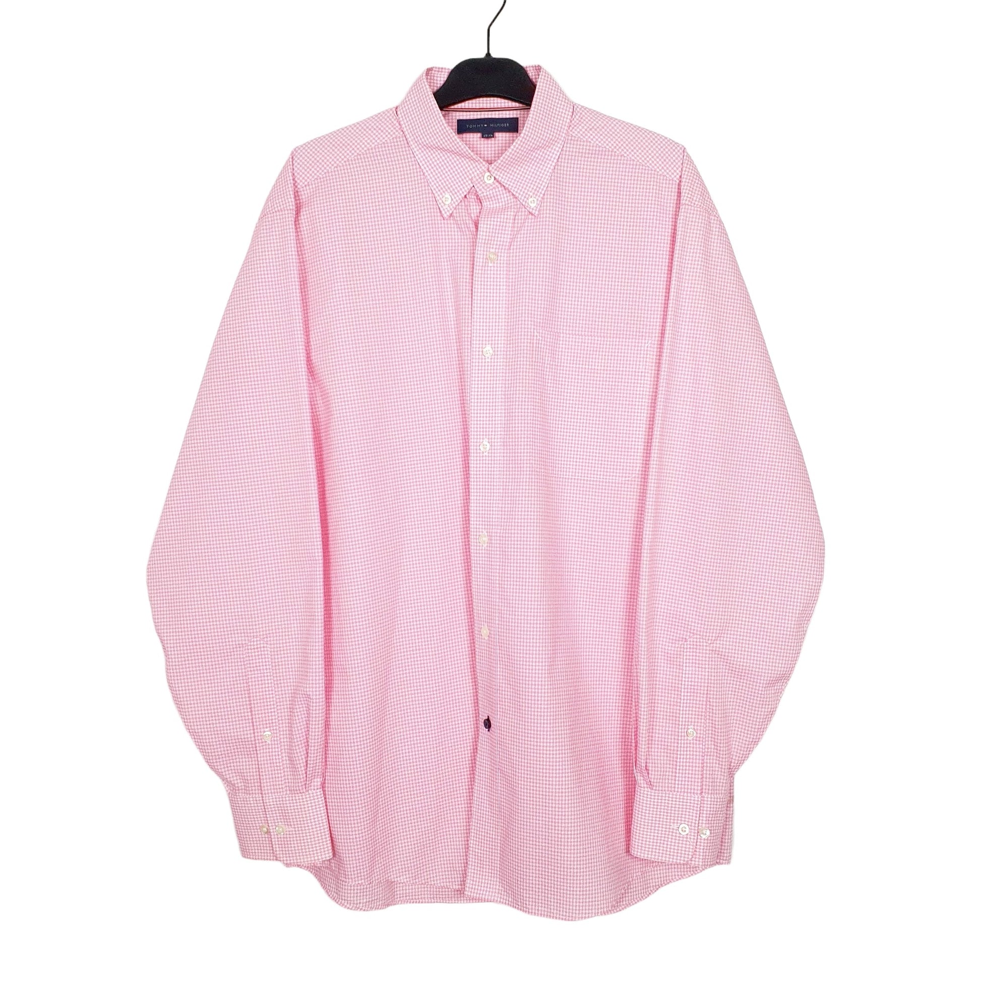 Tommy Hilfiger Long Sleeve Regular Fit Check Shirt Pink