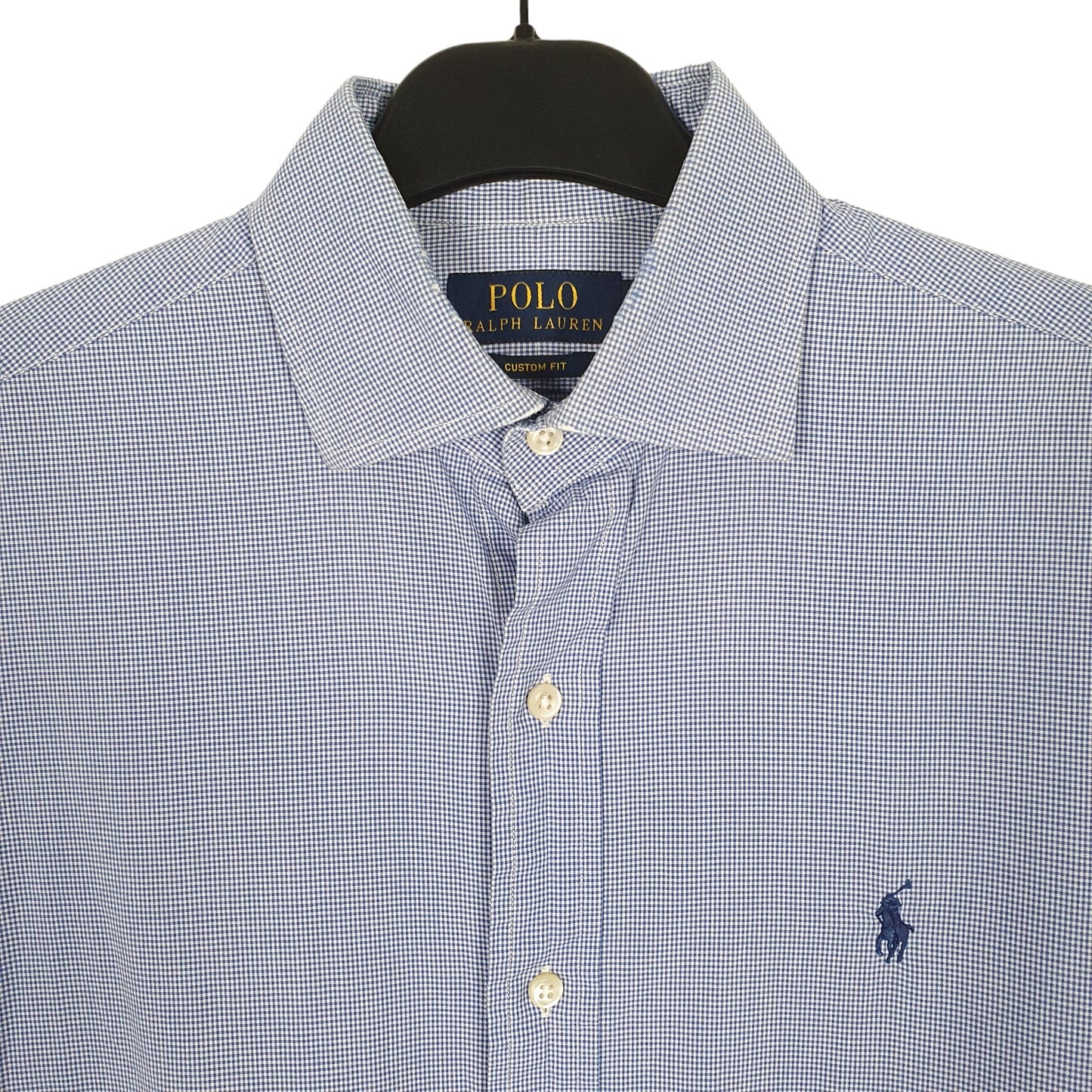 Ralph Lauren Long Sleeve Custom Fit Check Shirt Blue