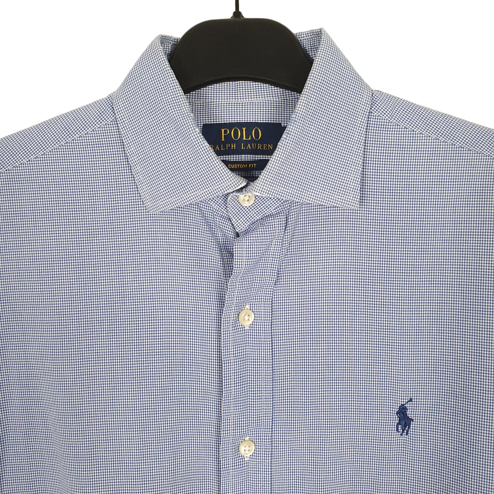 Ralph Lauren Long Sleeve Custom Fit Check Shirt Blue