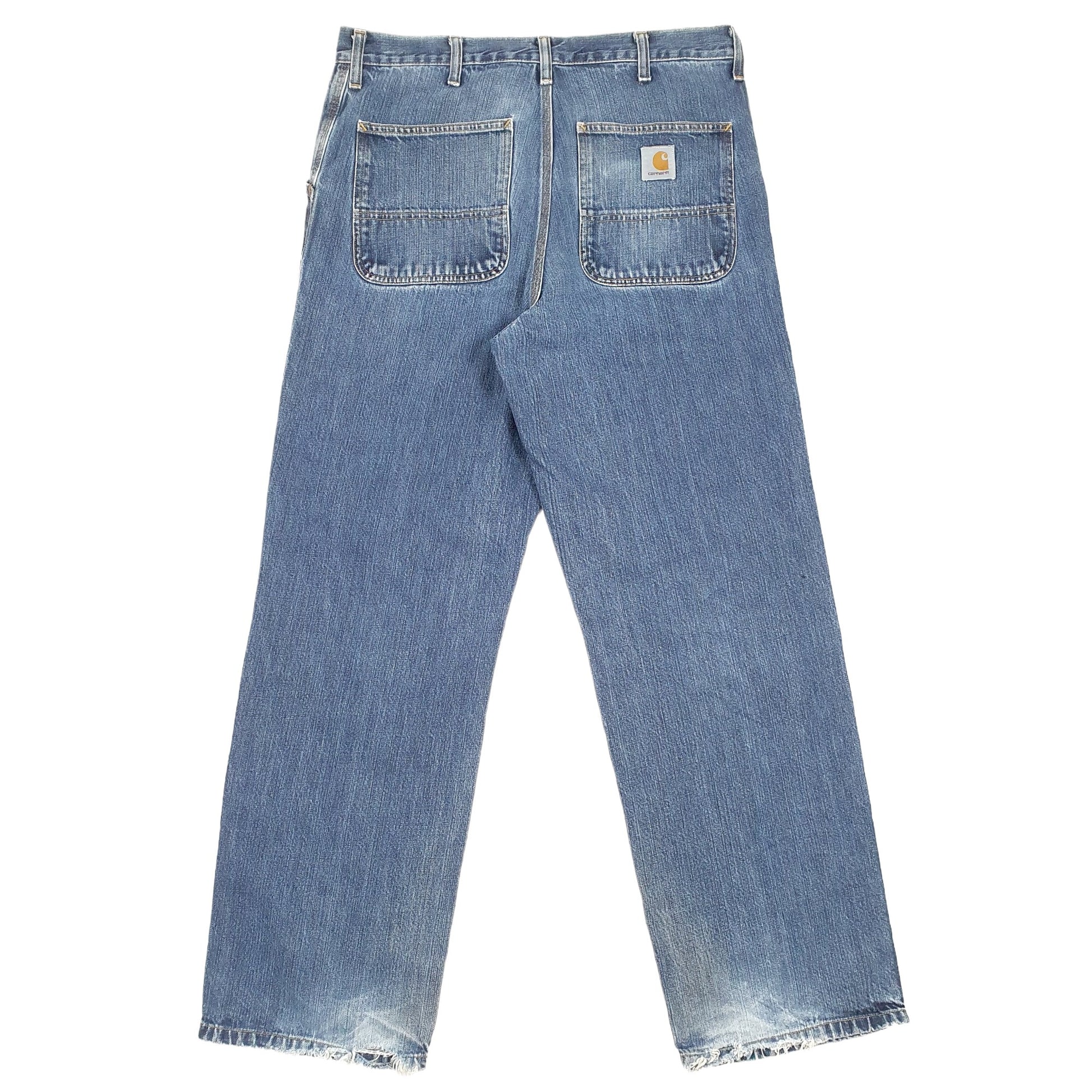 Carhartt Casual Straight Fit WIP Relaxed Jeans W33 L31 Blue