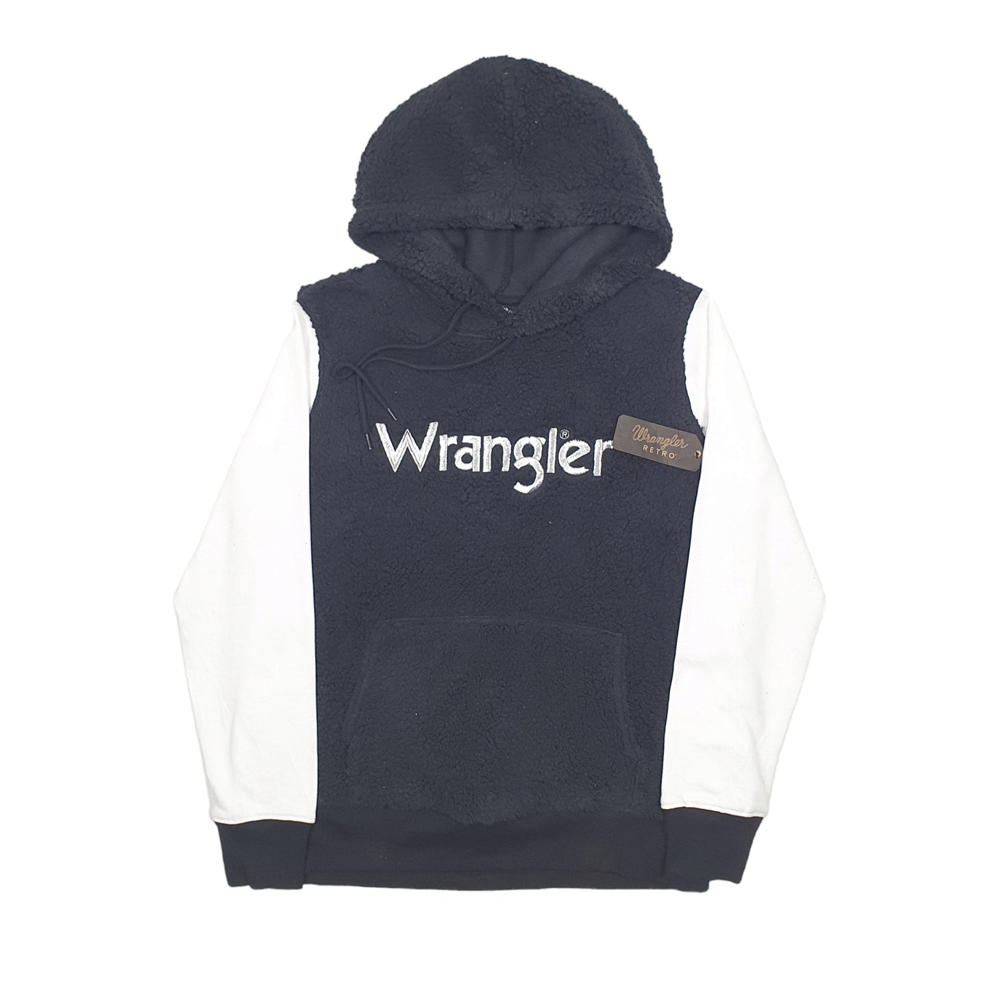 Wrangler Retro Pile Hoodie Fleece M Black