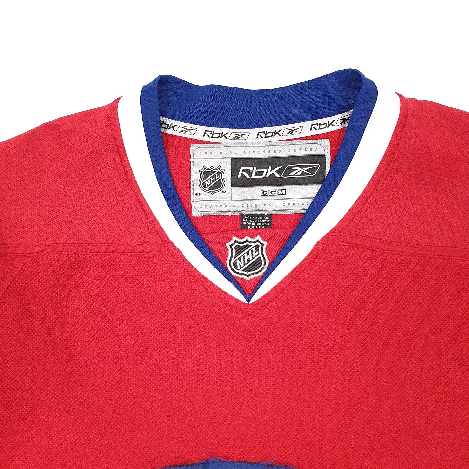 Mens Red Reebok NHL Montreal Candiens Hockey Jersey Crewneck Jumper