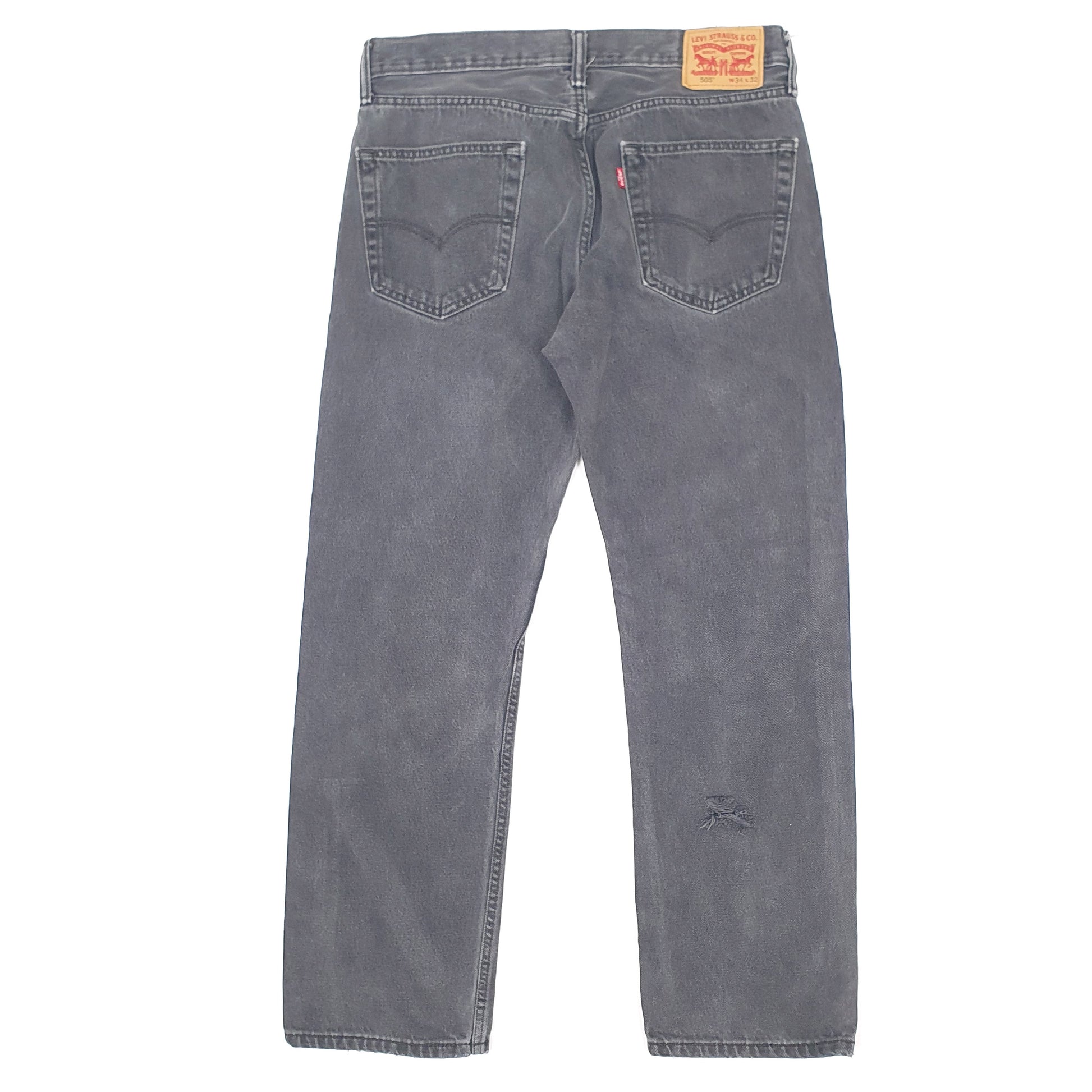 Levis 505 Regular Fit Jeans W34 L32 Grey