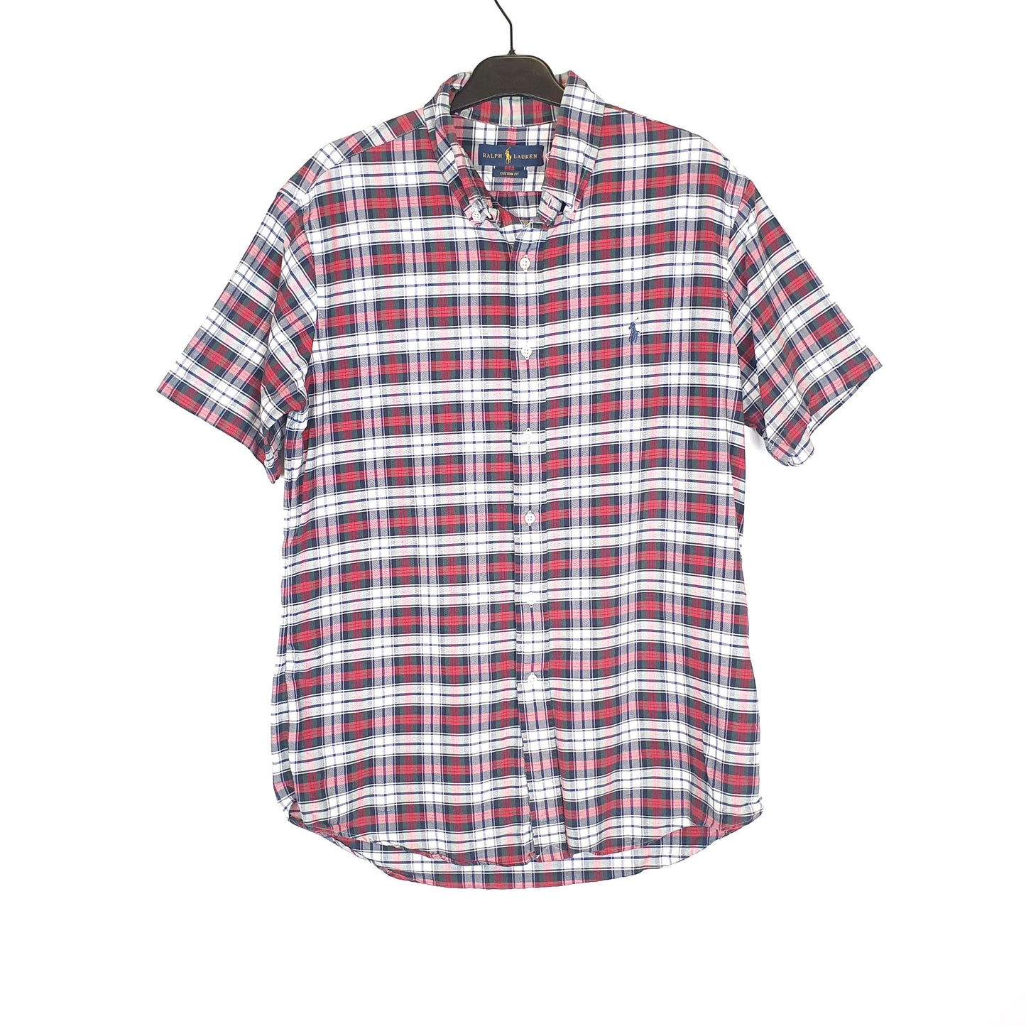 Polo Ralph Lauren Short Sleeve Custom Fit Check Shirt Red