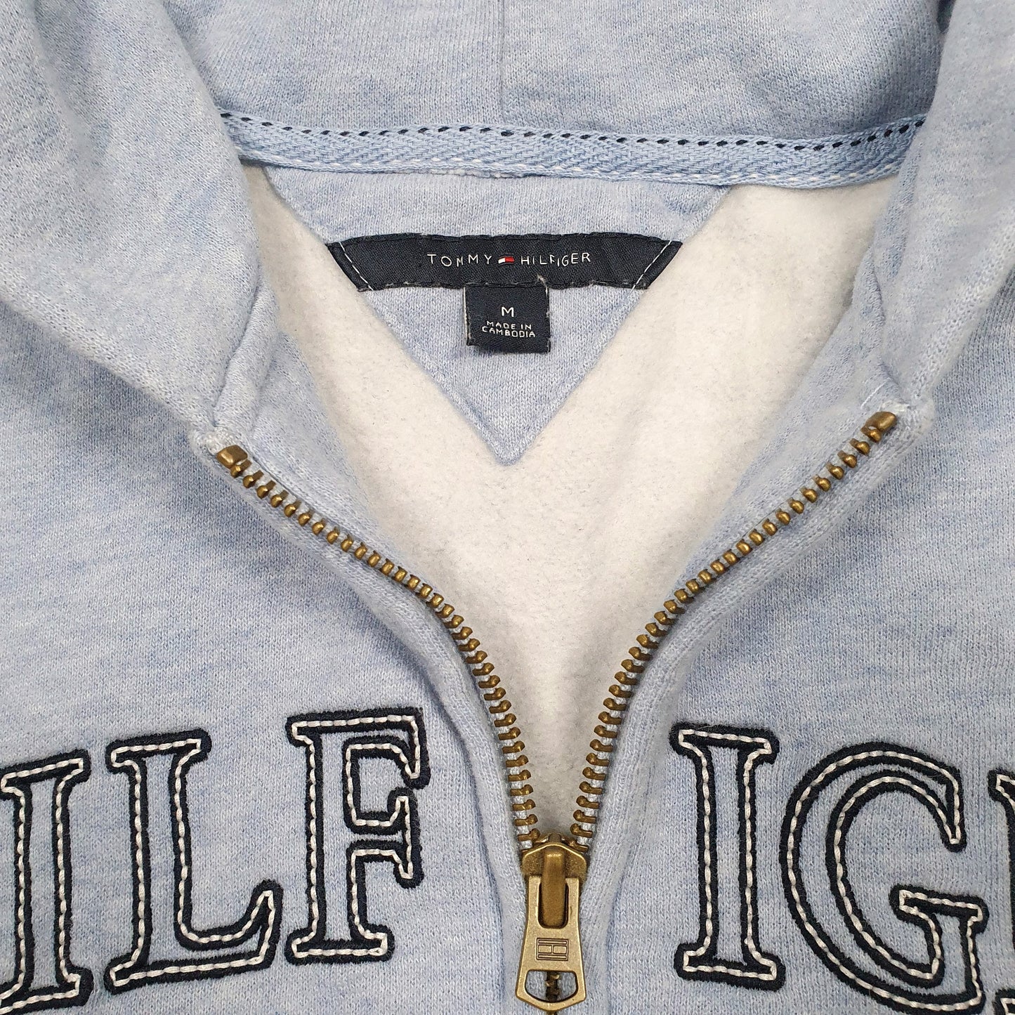 Womens Blue Tommy Hilfiger Hoodie Full Zip Jumper