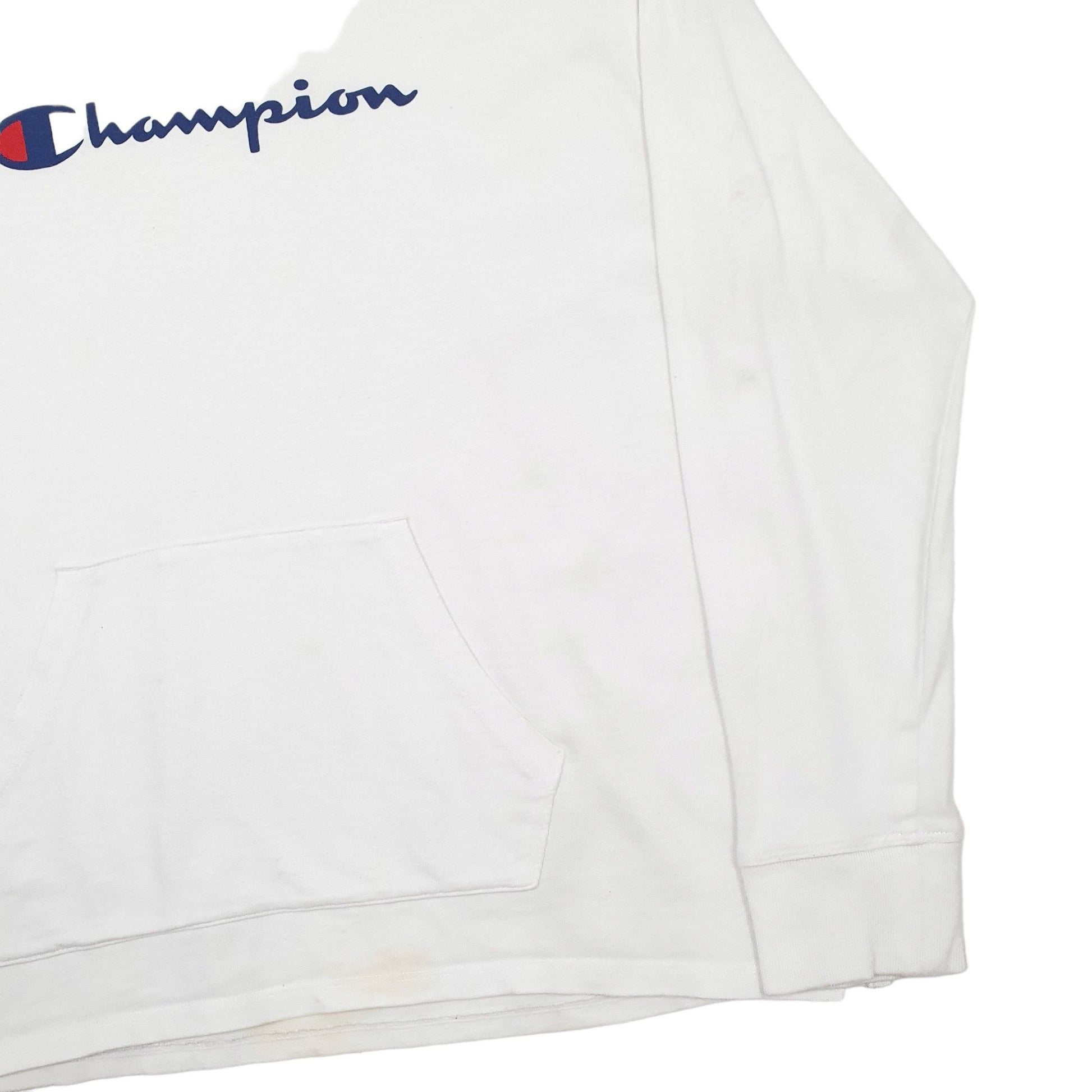 Mens White Champion  Hoodie Jumper