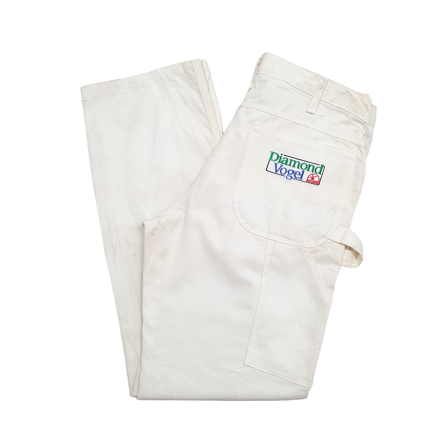 Mens White Dickies  Carpenter Trousers