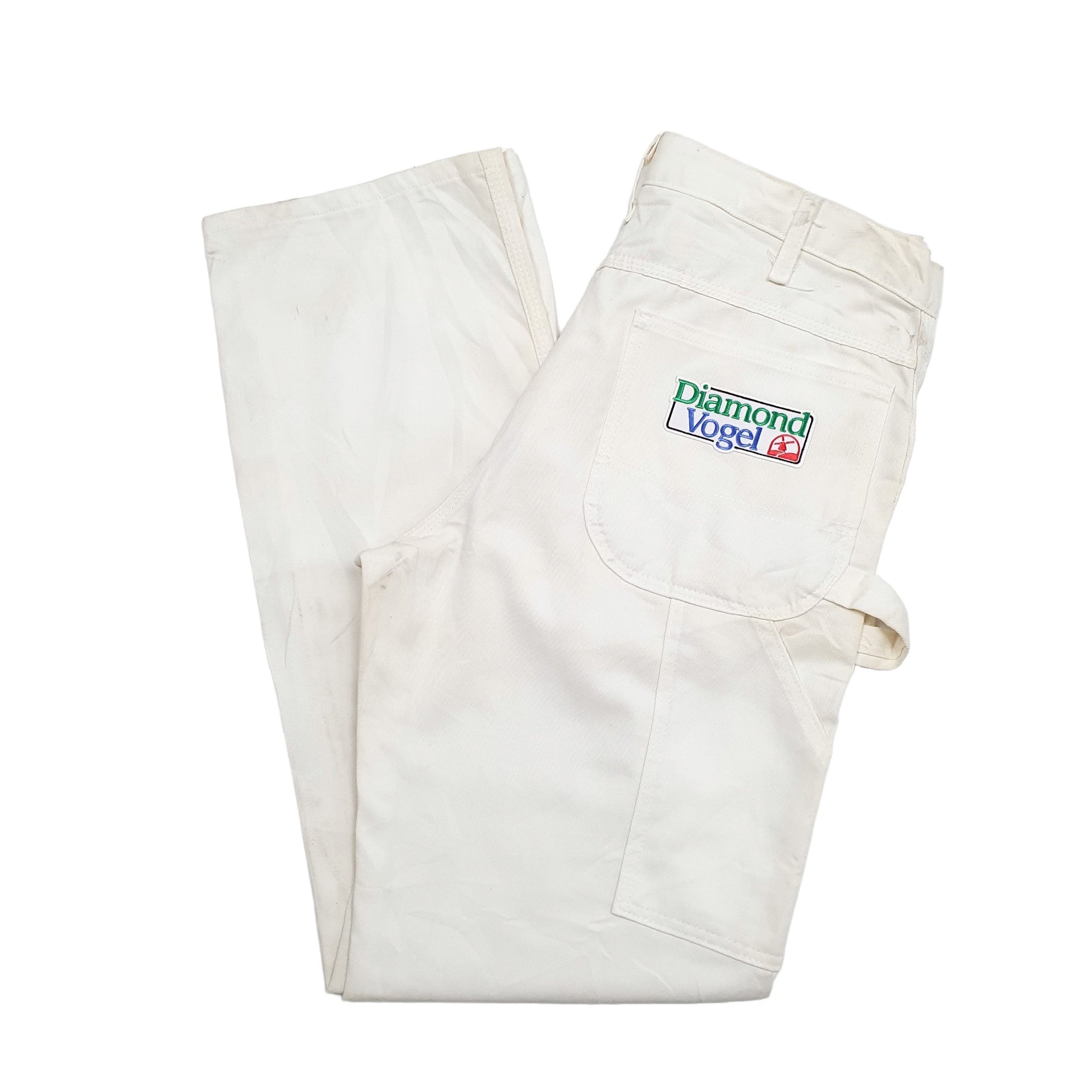 Mens White Dickies  Carpenter Trousers