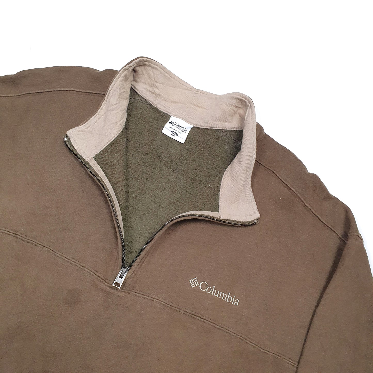 Columbia Sportswear Spellout Quarter Zip Brown