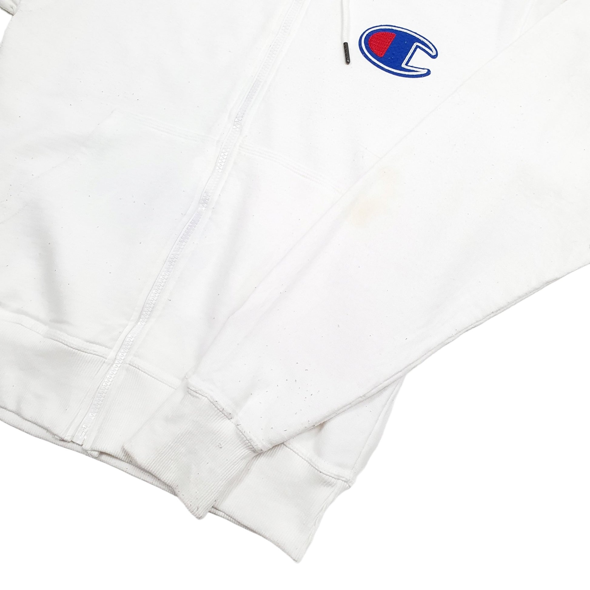 Mens White Champion  Full Zip Jumper