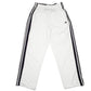 Mens White Adidas Track Suit Bottoms Active Jogger Trousers
