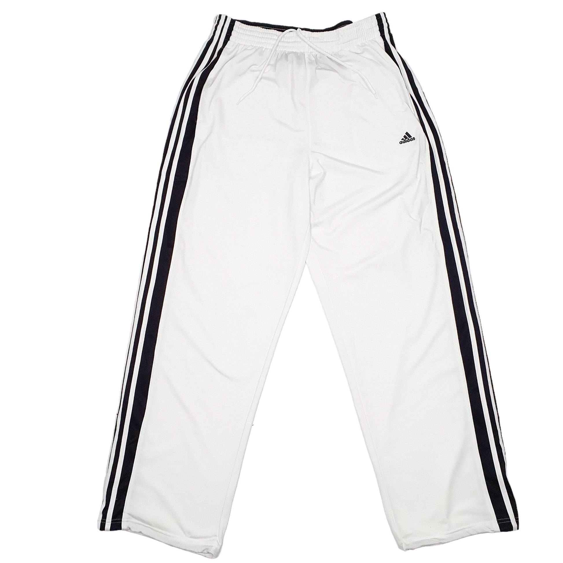 Mens White Adidas Track Suit Bottoms Active Jogger Trousers