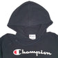 Womens Black Champion Spellout Hoodie Jumper