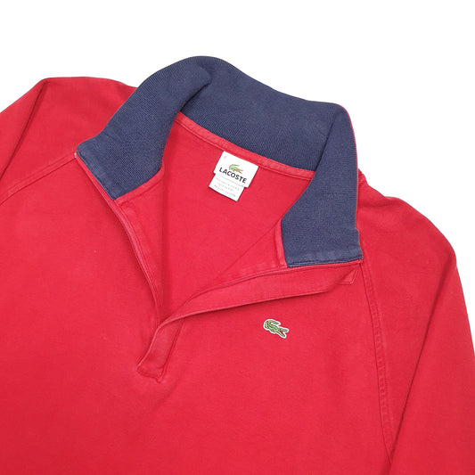Lacoste Quarter Zip Red