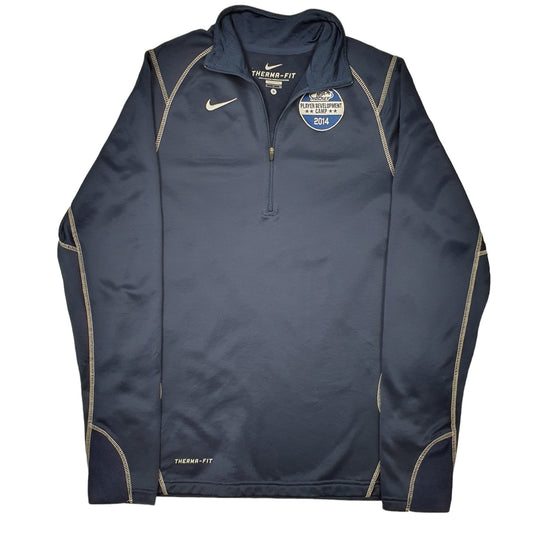 Mens Navy Nike Therma Fit USA Hockey Camp 2014 Quarter Zip Jumper