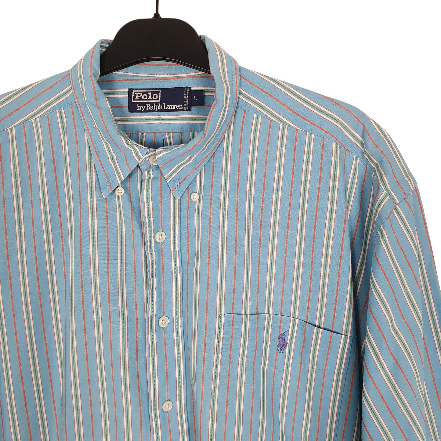 Ralph Lauren Short Sleeve Regular Fit Striped Shirt Blue