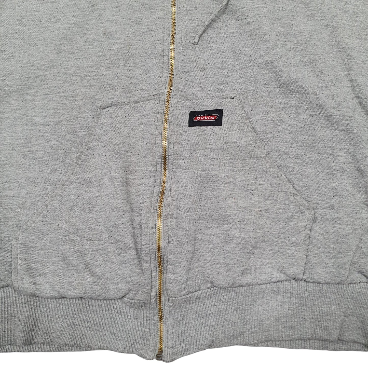 Mens Grey Dickies Hoodie Full Zip Jumper