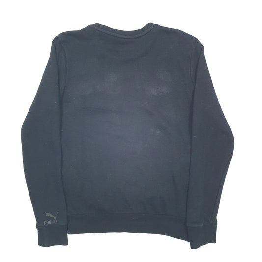 Mens Black Puma  Crewneck Jumper