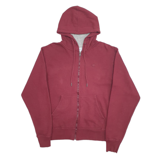 Mens Burgundy Champion Full Zip Jumper