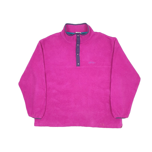 LL Bean Quarter Zip Fleece XL Pink