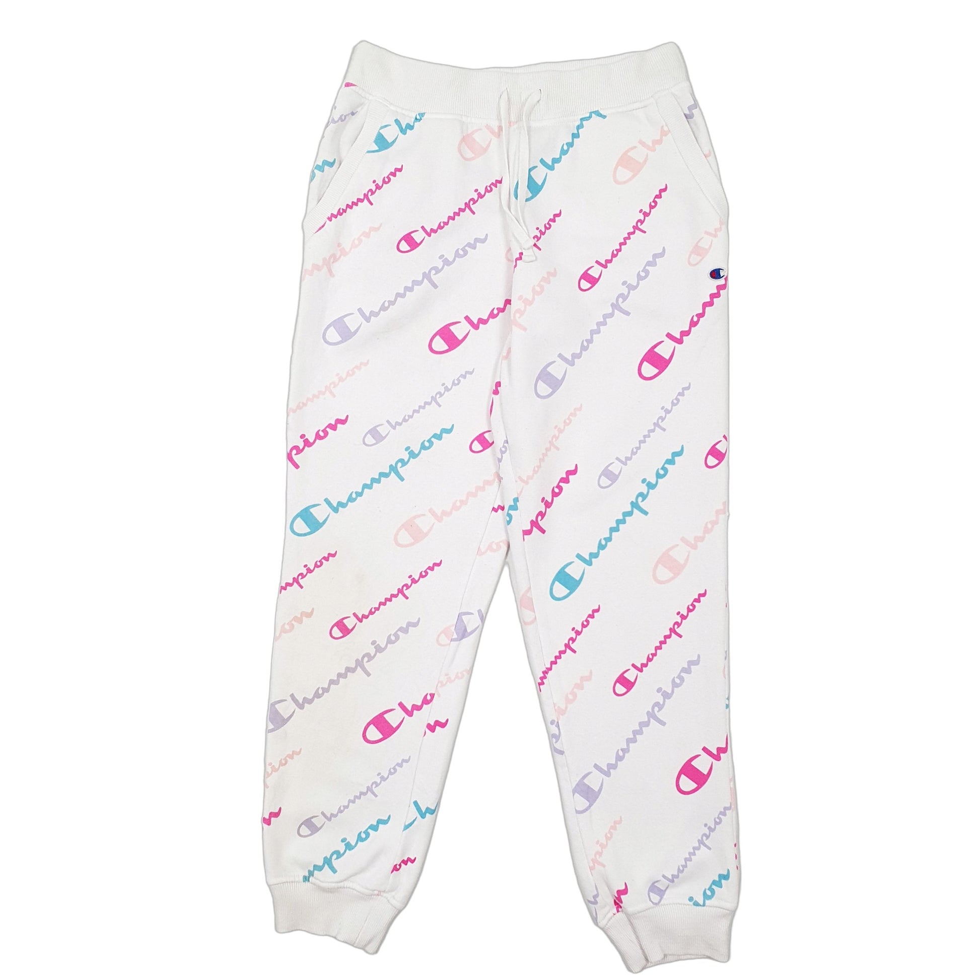 Womens White Champion  Jogger Trousers