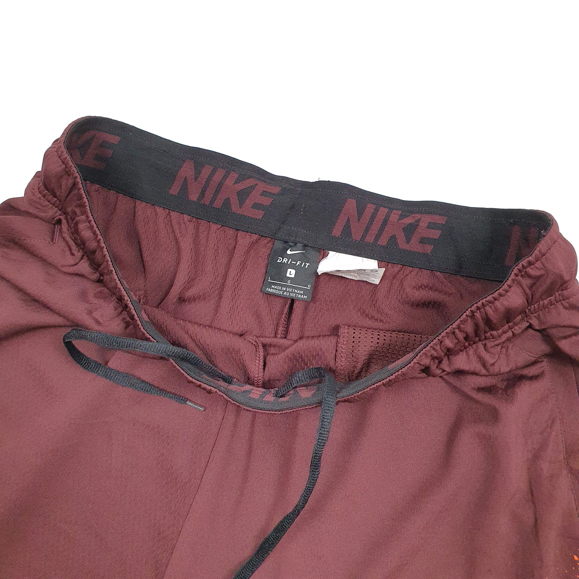 Nike Dri Fit Burgundy Sport Shorts W32 Burgundy