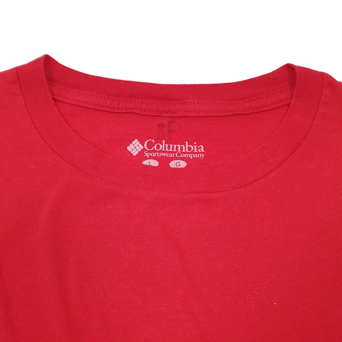 Mens Red Columbia Sportswear  Short Sleeve T Shirt