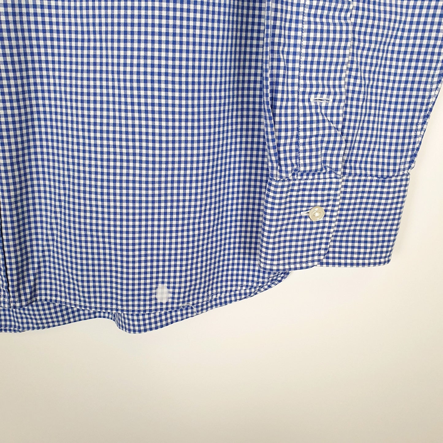 Polo Ralph Lauren Long Sleeve Custom Fit Gingham Shirt Blue